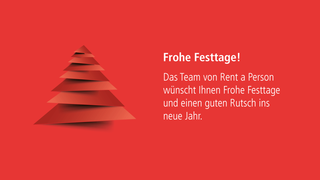 Frohe Festtage Rent a Person Personalvermittlung